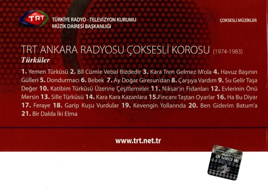 TRT Ankara Radyosu Çoksesli Korosu - Türküler